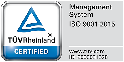 TÜVRheinland Certified. Management System ISO 9001:2015
